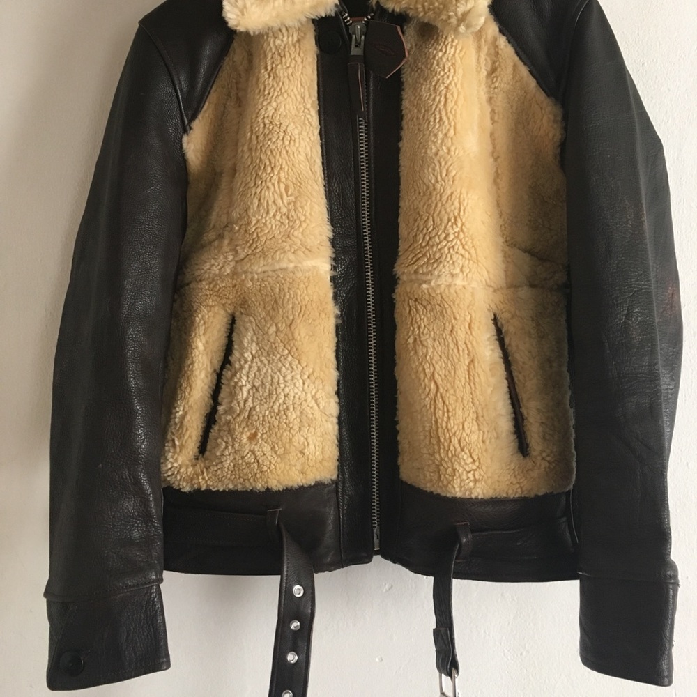 Leather jacket sheepskin